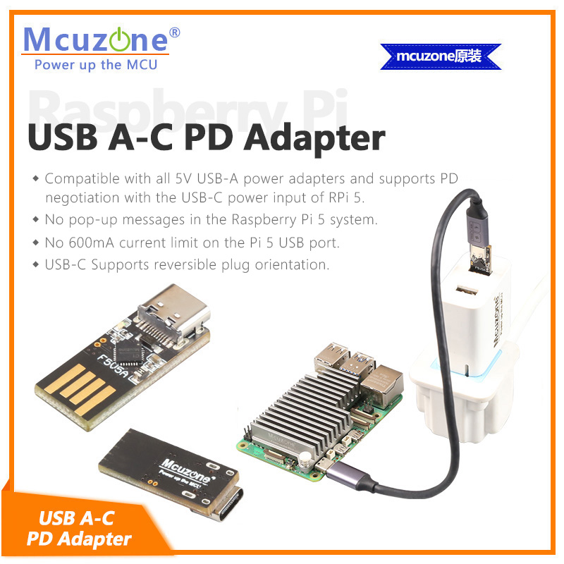 Banana Pi Bpi-M5 - Raspberry Pi5 USB A-C PD アダプター、Raspberry