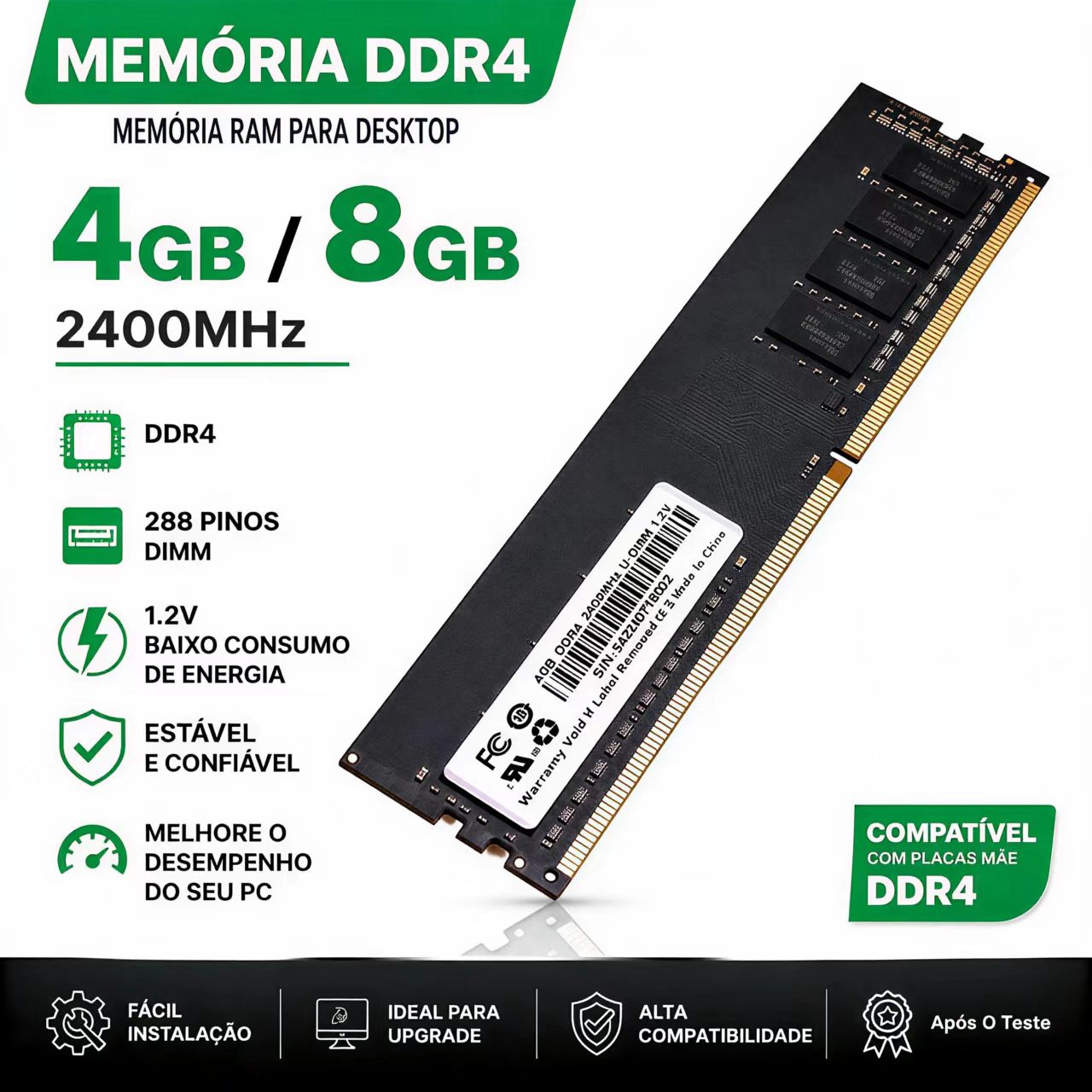 Khadas Vim4 8Gb - DDR4 RAM 4GB 8GB 2400MHz デスクトップメモリ