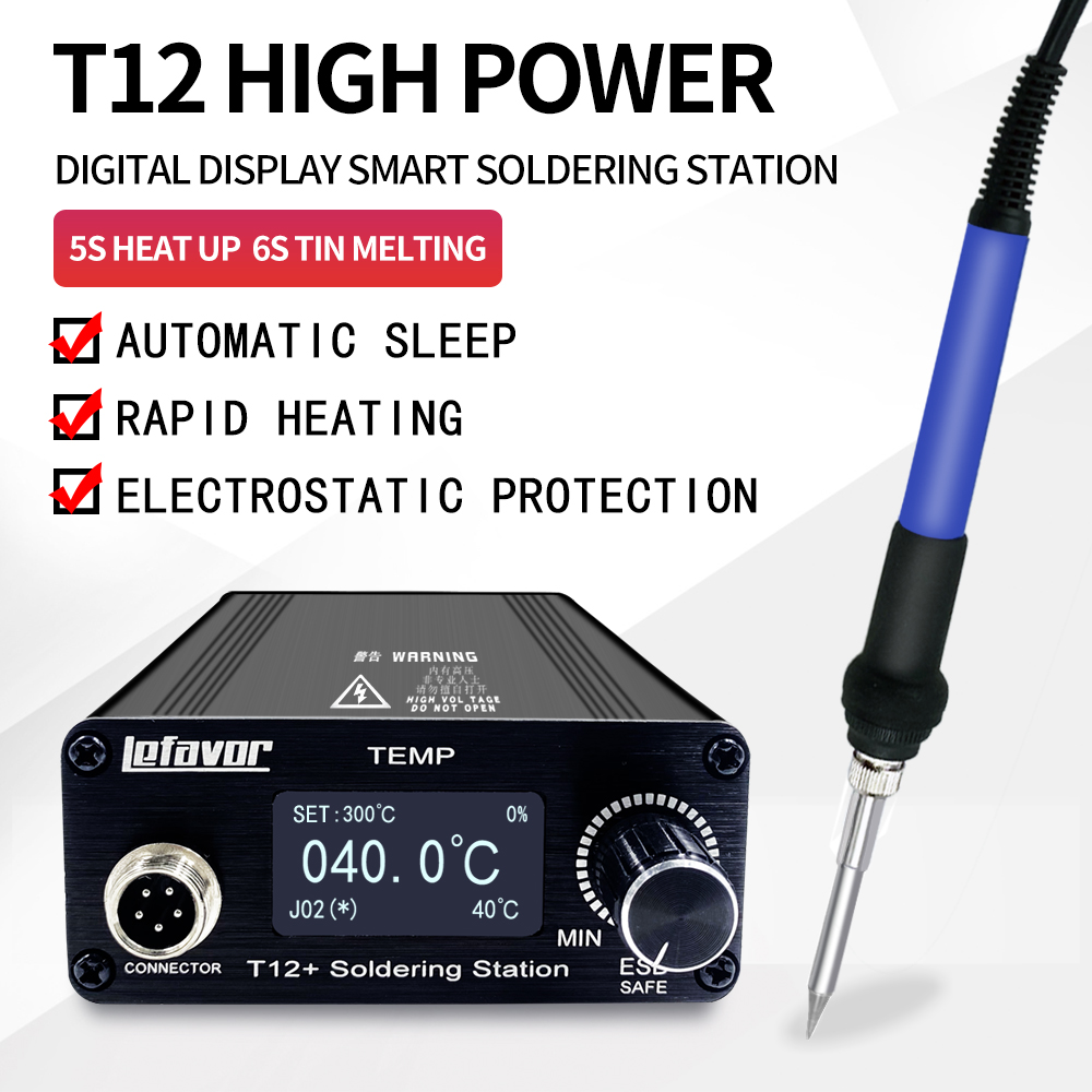 Soldering Station T12 Oled - T12 + はんだステーションはんだごて 1.3 インチ OLED